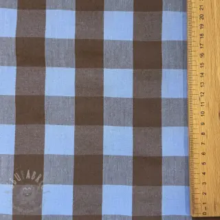 Puuvillakangas YARN DYED SONJA Checks blue brown