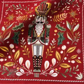 Sisustuskangas jacquard Casse-Noisette rouge design B PANEL