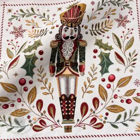Sisustuskangas jacquard Casse-Noisette blanc design A PANEL