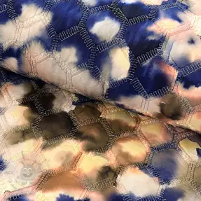 Tikattu kangas Aquarel nature gradini blue