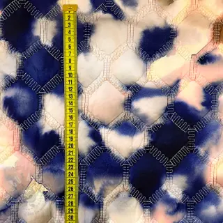 Tikattu kangas Aquarel nature gradini blue
