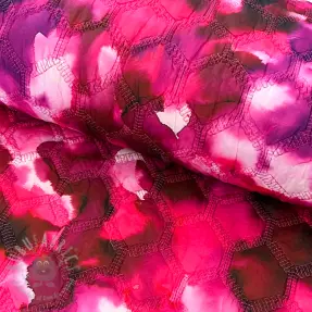 Tikattu kangas Aquarel nature gradini pink