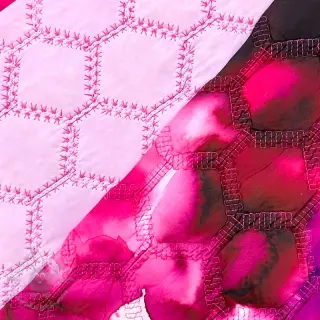 Tikattu kangas Aquarel nature gradini pink