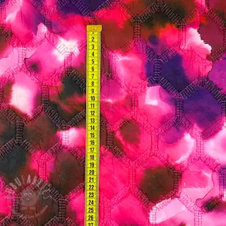Tikattu kangas Aquarel nature gradini pink