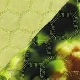 Tikattu kangas Aquarel nature gradini green