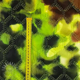 Tikattu kangas Aquarel nature gradini green
