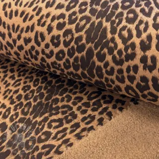 Päällystakkikangas TEDDY SUEDE Panther LEO light brown