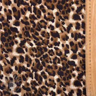 Päällystakkikangas TEDDY SUEDE Panther LEO cognac