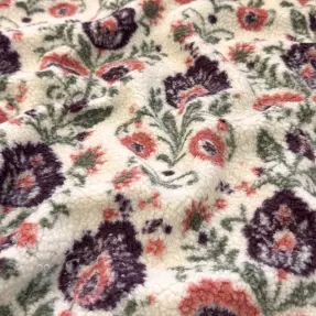Päällystakkikangas TEDDY JACQUARD Pretty mix design F