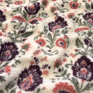 Päällystakkikangas TEDDY JACQUARD Pretty mix design F