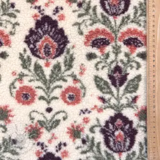 Päällystakkikangas TEDDY JACQUARD Pretty mix design F