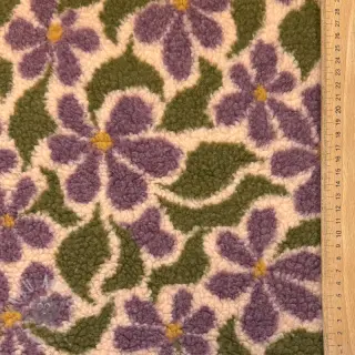 Päällystakkikangas TEDDY JACQUARD Pretty mix design B
