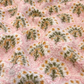 Päällystakkikangas TEDDY JACQUARD Pretty mix design A