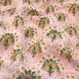 Päällystakkikangas TEDDY JACQUARD Pretty mix design A