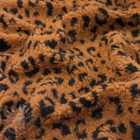 Päällystakkikangas TEDDY Panther love brown