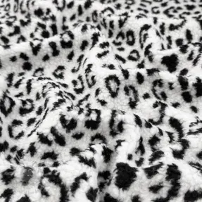 Päällystakkikangas TEDDY Panther love off white