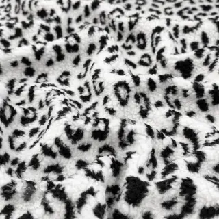Päällystakkikangas TEDDY Panther love off white