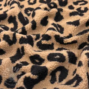 Päällystakkikangas TEDDY Panther love sand