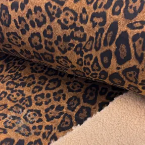 Päällystakkikangas TEDDY SUEDE Panther light brown