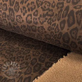 Päällystakkikangas TEDDY SUEDE Panther brown