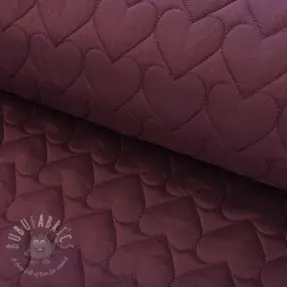 Tikattu kangas WATERPROOF Hearts bordeaux