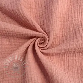 Kaksinkertainen harsokangas/musliini soft rose ORGANIC