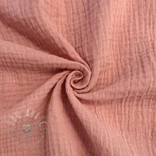 Kaksinkertainen harsokangas/musliini soft rose ORGANIC