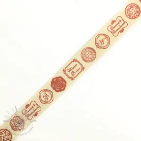 Puuvillanauha Stamps pink
