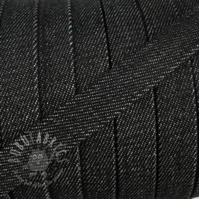 Puuvillanyöri litteä 15 mm Denim black