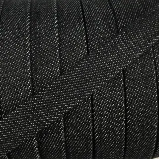 Bavlnená šnúra plochá 15 mm Denim black