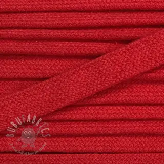 Puuvillanyöri litteä 13 mm punainen