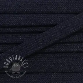 Puuvillanyöri litteä 13 mm sininen tumma