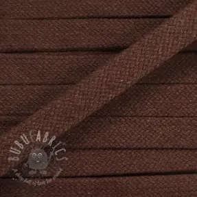 Puuvillanyöri litteä 15 mm choco