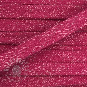 Puuvillanyöri litteä 15 mm melange fuchsia