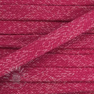 Puuvillanyöri litteä 15 mm melange fuchsia