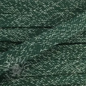 Puuvillanyöri litteä 15 mm melange green