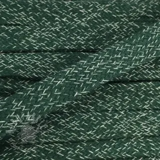 Puuvillanyöri litteä 15 mm melange green