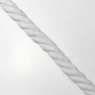 Bavlnená šnúra točená 2,5 cm white