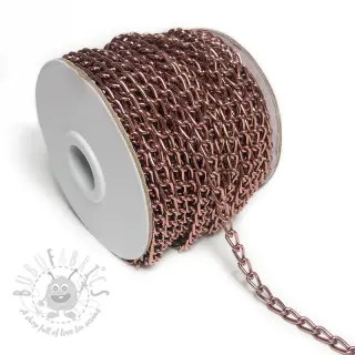 Metalliketju 5 mm old pink
