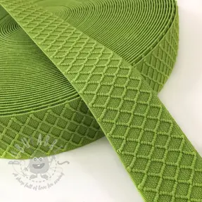 Sileä kuminauha 4 cm Rhombus lime