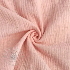 Kaksinkertainen harsokangas/musliini light rose ORGANIC