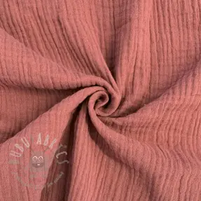 Kaksinkertainen harsokangas/musliini mauve ORGANIC