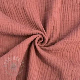 Kaksinkertainen harsokangas/musliini mauve ORGANIC