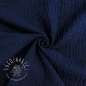 Kaksinkertainen harsokangas/musliini navy ORGANIC