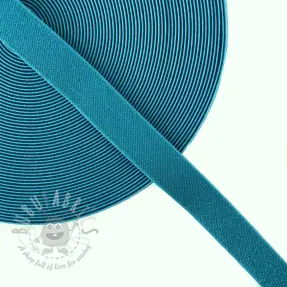 Sileä kuminauha 2,5 cm glitter blue