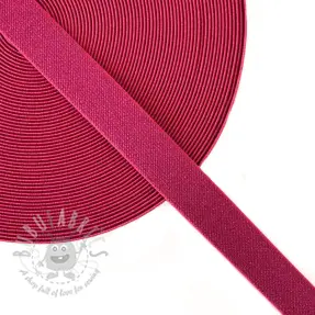 Sileä kuminauha 2,5 cm glitter fuchsia