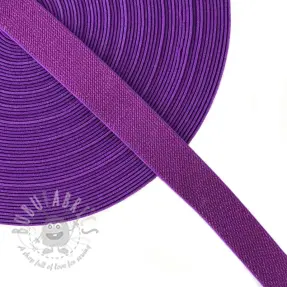 Sileä kuminauha 2,5 cm glitter purple