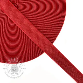 Sileä kuminauha 2,5 cm glitter red