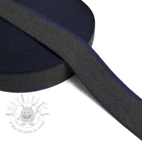 Sileä kuminauha 4 cm JEANS BLUE STRIPE anthracite