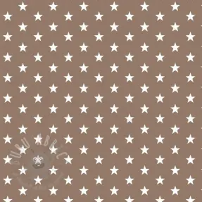 Puuvillakangas Petit stars taupe